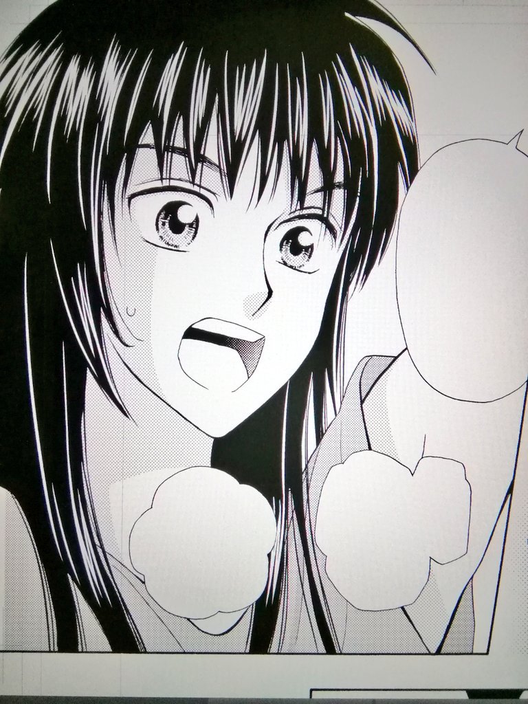 本日LINEマンガで78話(25-1)公開です!

わたし原稿は、ページ順バラバラに下絵とペン入れをして行くので(時間のかかるページから片付けるスタイル)
よく服とか間違えるんですけど、こんな大ゴマで髪型を間違えたの初めてでした?

デジ修正が遺憾なく発揮される。 