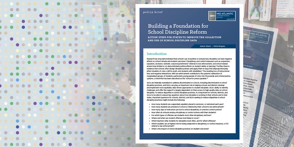 WestEd's tweet photo. State education agencies: Read new guidance for building a foundation for school discipline reform: https://t.co/I37F1XICTE #supts #education @MACCWestEd https://t.co/yhJFa8uhlo