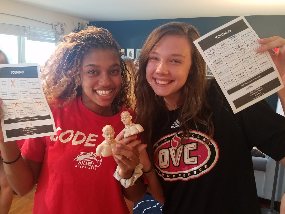 SIUEVolleyball's tweet photo. Game Night consisted of 16 Games. Special Awards to Gabby for Most Victories (6) &amp; Hope for Most Games Played (12). Great night of laughter &amp; more than a few heated conversations, apologies to Coach Young's neighbors! #SIUEVB #SIUENation #BeACougar https://t.co/HWYBmErSnZ