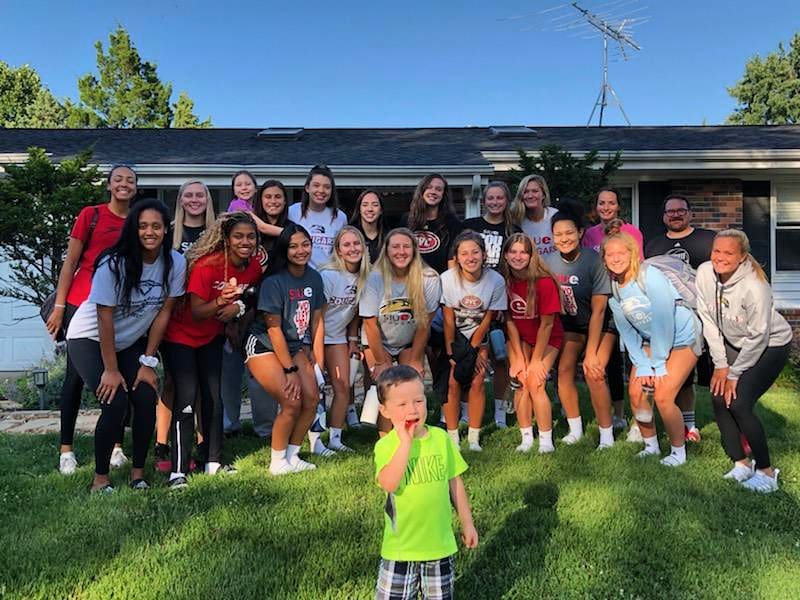 SIUEVolleyball's tweet photo. Game Night consisted of 16 Games. Special Awards to Gabby for Most Victories (6) &amp; Hope for Most Games Played (12). Great night of laughter &amp; more than a few heated conversations, apologies to Coach Young's neighbors! #SIUEVB #SIUENation #BeACougar https://t.co/HWYBmErSnZ