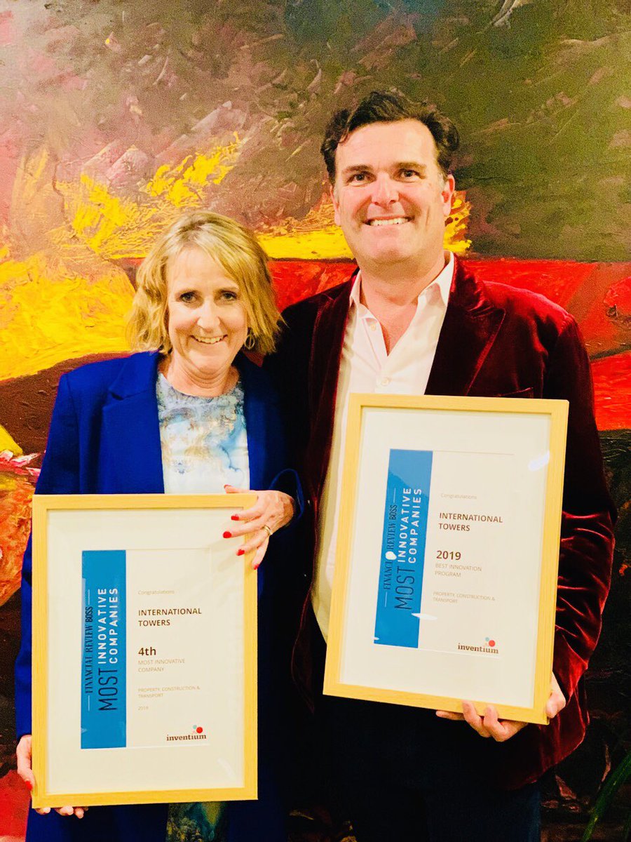 FundManagerITS's tweet photo. Winner – @AFRBoss @IntlTowers Australia’s 4th Most Innovative Company 2019 – Property, Construction and Transport.
@inventium #innovation #innovative19 #leadership #winner #culture #community #engagement #proptech #technology #customer #digital #design https://t.co/VDw2hQRGGD