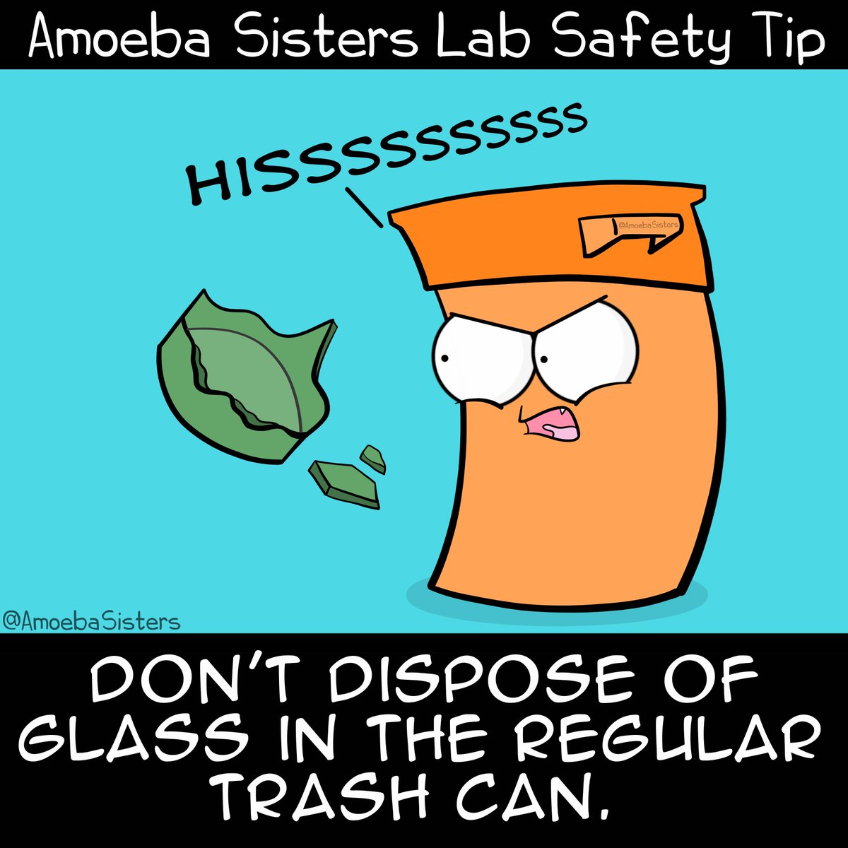 Amoeba Sisters On Twitter We Re Tweeting Lab Safety Tips Until School Starts Back Up These Are From Our Lab Safety Video Https T Co Gg8yahpm9t And Some Are Available As Posters On Redbubble Https T Co O8js5nz3pq