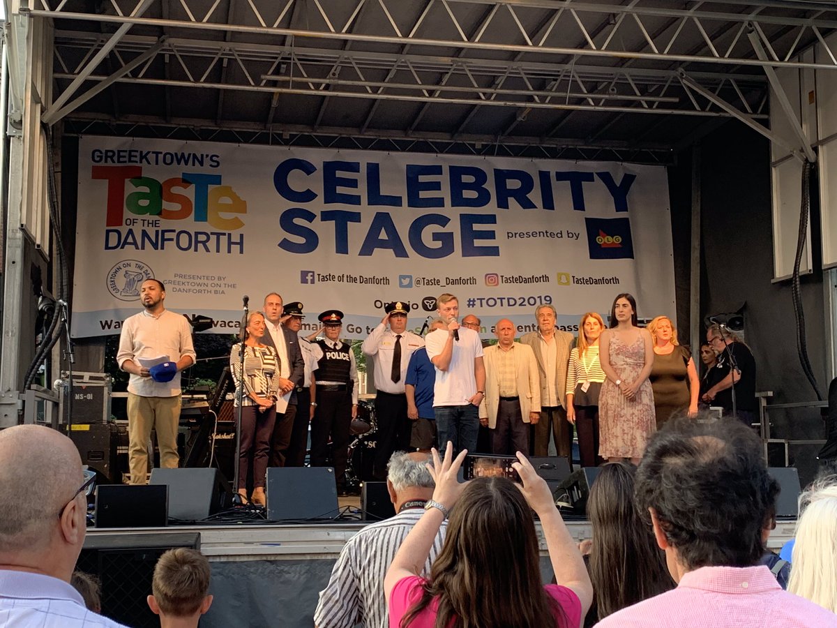 TorontoMedics's tweet photo. Opening ceremonies @taste_danforth. @torontomedics @toronto_fire @torontopolice recognized and welcomed to #tasteofthedanforth2019 https://t.co/kTZbyrlIzt