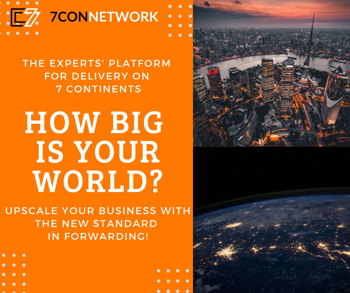 7ConNetwork's tweet photo. 7connetwork is a growing &amp; powerful network of freight forwarders delivering expertise on 7 continents. Benefit from a global network providing 24/7 business opportunities for its members.Upscale your business with the new standard in forwarding! https://t.co/rs55llucxm https://t.co/Q5sccLm8CU