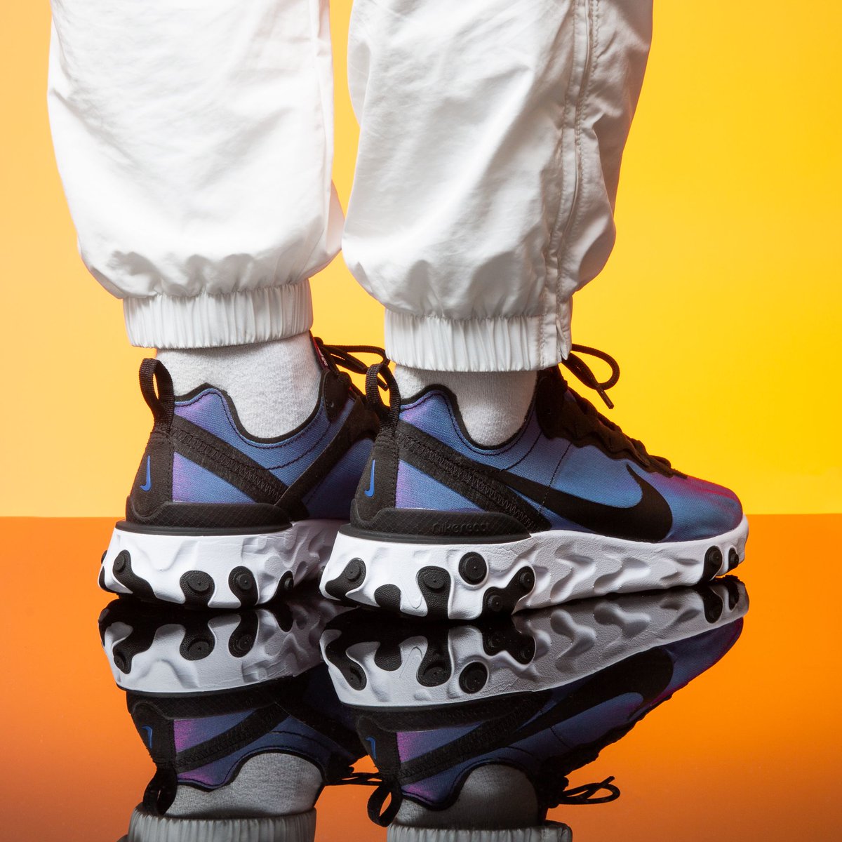 react element 55 on feet jeans