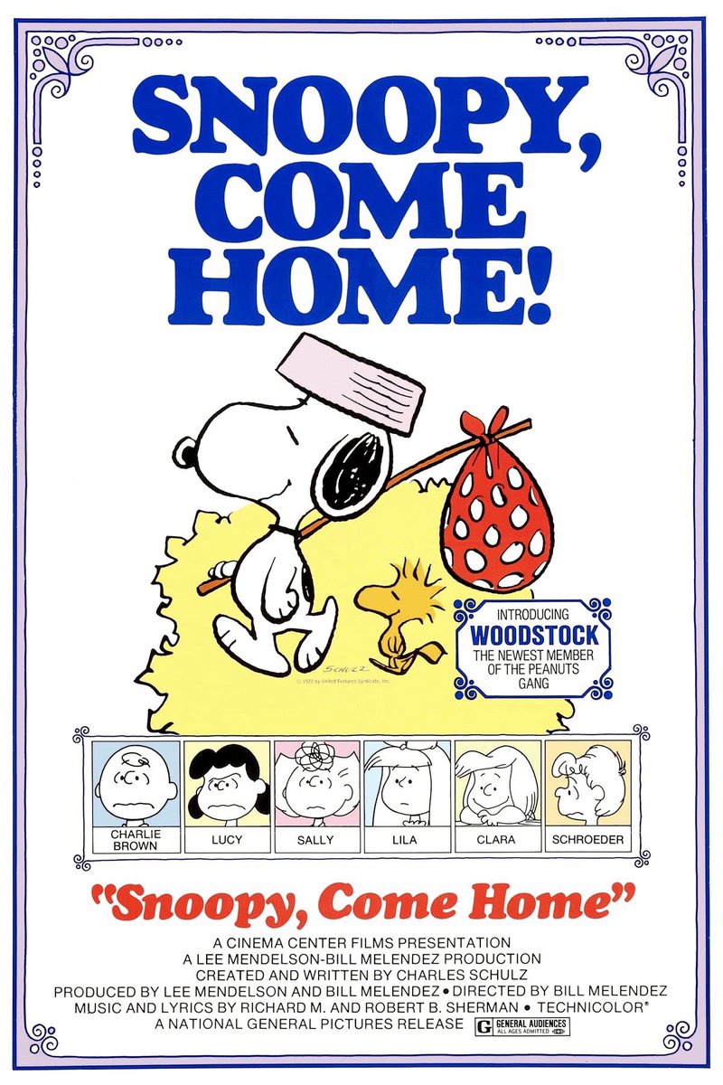 FilmNewsNos's tweet photo. 🎬MOVIE HISTORY: 47 years ago today, August 9, 1972, the movie ‘Snoopy, Come Home’ opened in theaters!
#ChadWebber #BillMelendez #RobinKohn #StephenShea #DavidCarey #HilaryMomberger #JohannaBaer #LindaErcoli #LyndaMendelsohn #ChrisDeFaria #Snoopy #Peanuts https://t.co/ED0GUu7okh