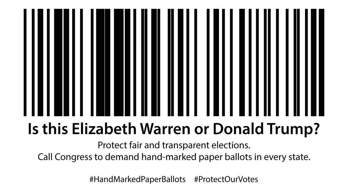 jennycohn1's tweet photo. Voters! Pls use @resistbot to email ur senators to pressure @senatemajldr for a vote on the #SAFEAct, which would ban #BarcodeVoting &amp; make it illegal to connect election systems to the internet. The #SAFEAct has already passed the House. Pls reply ✅. TY. #defcon19 1/ https://t.co/IclhoHLVag