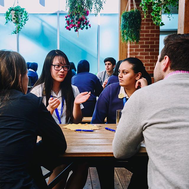 swsydUNSW's tweet photo. As part of our school visit with aspireunsw earlier this week the students got to meet within staff to talk through skills and goal setting over lunch #swsydunsw #unswmedicine #unsw #aspireunsw #aspire #degreesatwork #liverpoolhospital #swslhd #liverpool #inghaminstitute #nsw https://t.co/g2m67JgA7z