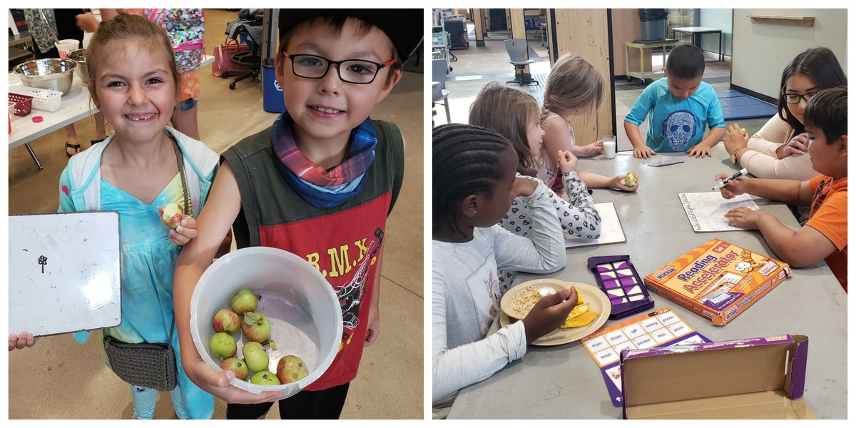 ArcolaDragons's tweet photo. Food is a fundamental part of our @UnitedWayRegina #SummerSuccess Camp. Every morning at #CampDragon begins with a delicious breakfast and some fun literacy games. Two of our campers brought their own hand-picked apples to share! https://t.co/8VB4GvNdmC