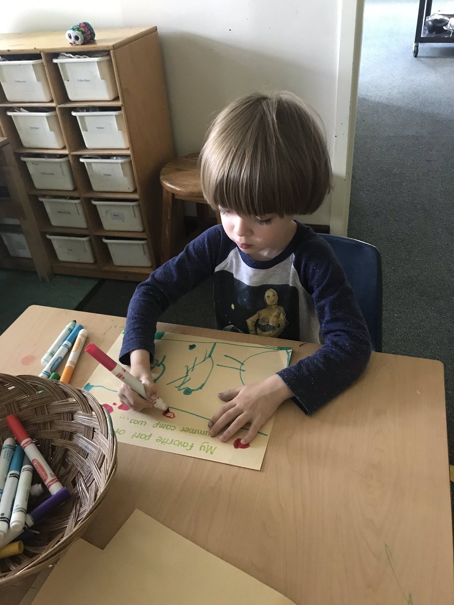TheCLSSC's tweet photo. Following morning meeting the campers drew their favorite summer camp activities! Miss Kayla and I would like to thank the parents and children for great summer! It was full of so much fun! We look forward to seeing you in two weeks! #summercamp #summerfun @TheCampusSchool https://t.co/CCHUY4S3Sm