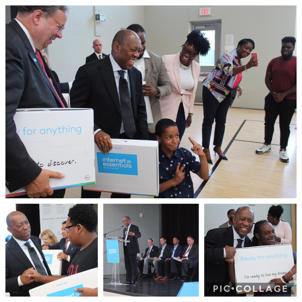 HoustonTX's tweet photo. In order to close the #DigitalDivide in #Houston, @Comcast announced eligibility for #InternetEssentials, low-cost Internet for low-income homes, &amp; @Dell delivered laptops to @8MS_HTX students yesterday.
#CompleteCommunities #ComcastCares #ReadyForAnything @ComcastHouston https://t.co/YO5QKc2Ltd