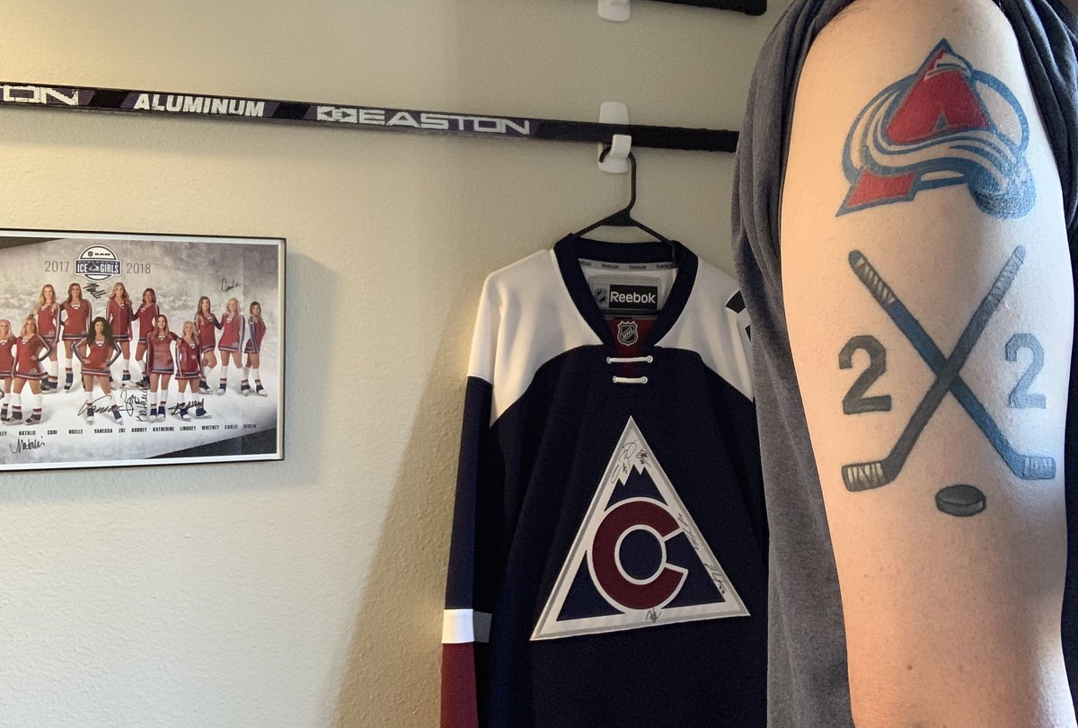 hattricker22's tweet photo. My new @Avalanche tattoo is healed and ready to show off. @AvsPR @RadioMoser @ConorMcGahey @kylekeefetv @LGRed @AvsIcePatrol @hoosierjm26 @RycroftMark #GoAvsGo #FanSince95 #PermanentCollectible https://t.co/agdCpiOFma