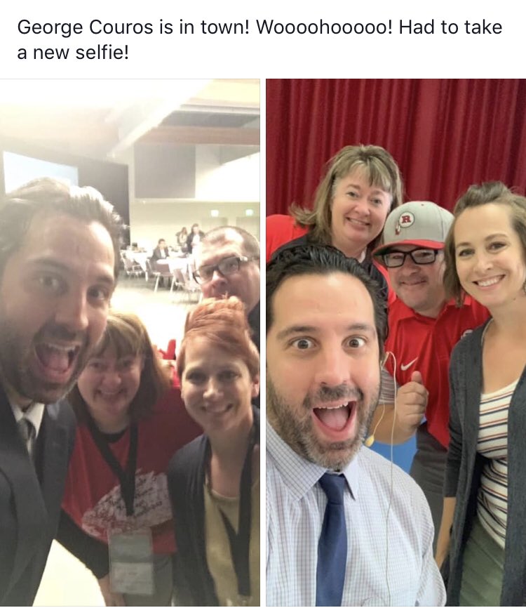 JessieRangel15's tweet photo. First picture was Monterey conference almost two years ago. Today we recreated. I’ve listened to George 2 times and teared up just as much as the first. Connections and relationships are what drive our schools. Ready for my new school year! #riponusd  @gcouros https://t.co/4uh8ivUhYs