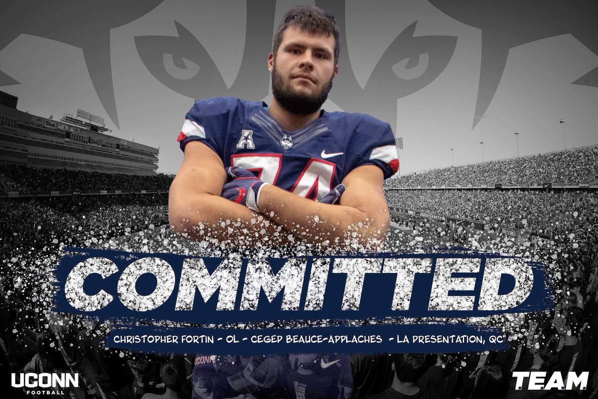 Christo7093's tweet image. Proud to have my official offer with UCONN !!🏈 and proud to be a Huskies after my finals year of cegep!!