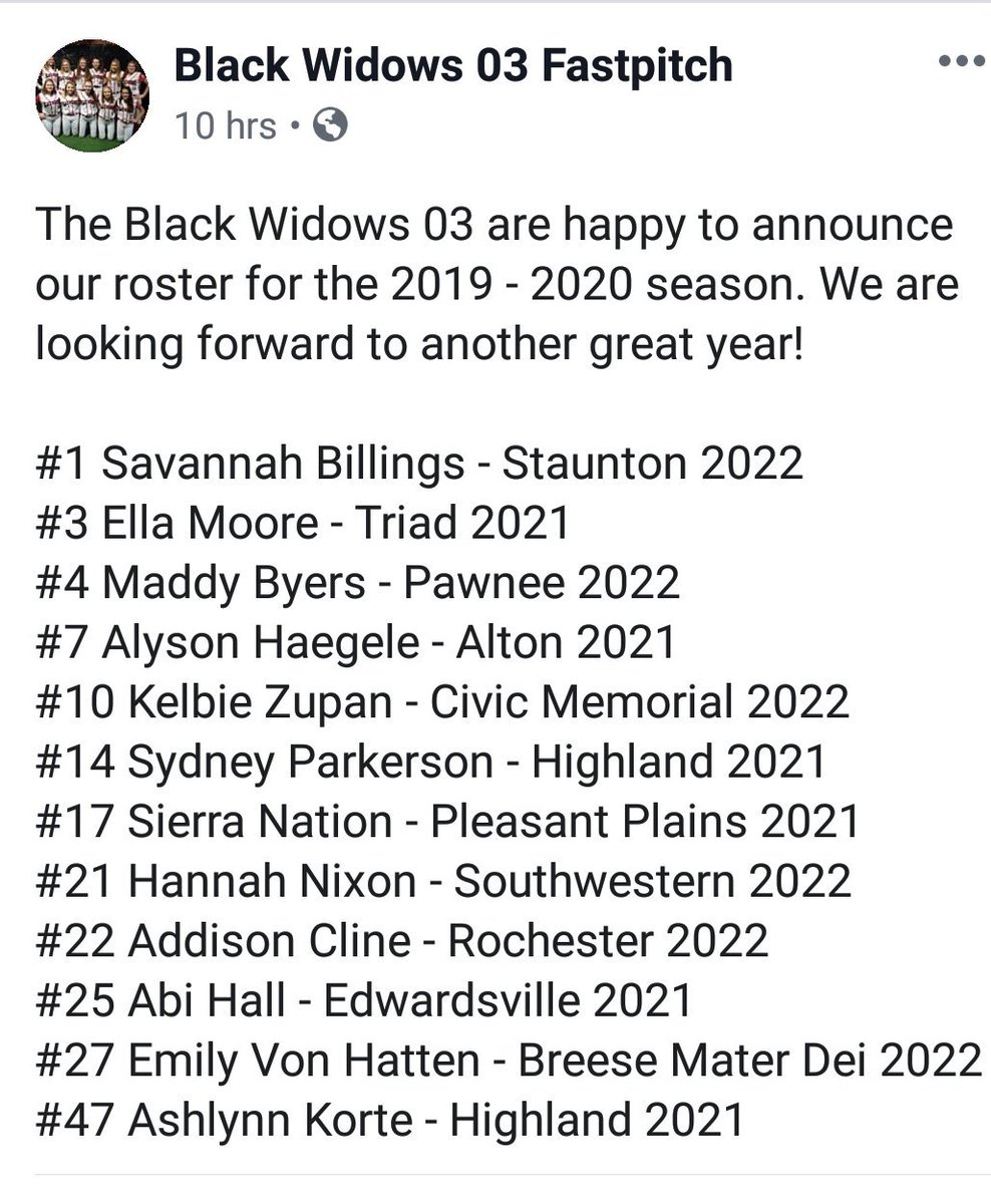 03Widows's tweet photo. The 2019 - 2020 Roster ready to go. #gowidows https://t.co/nEiy34Eg8U