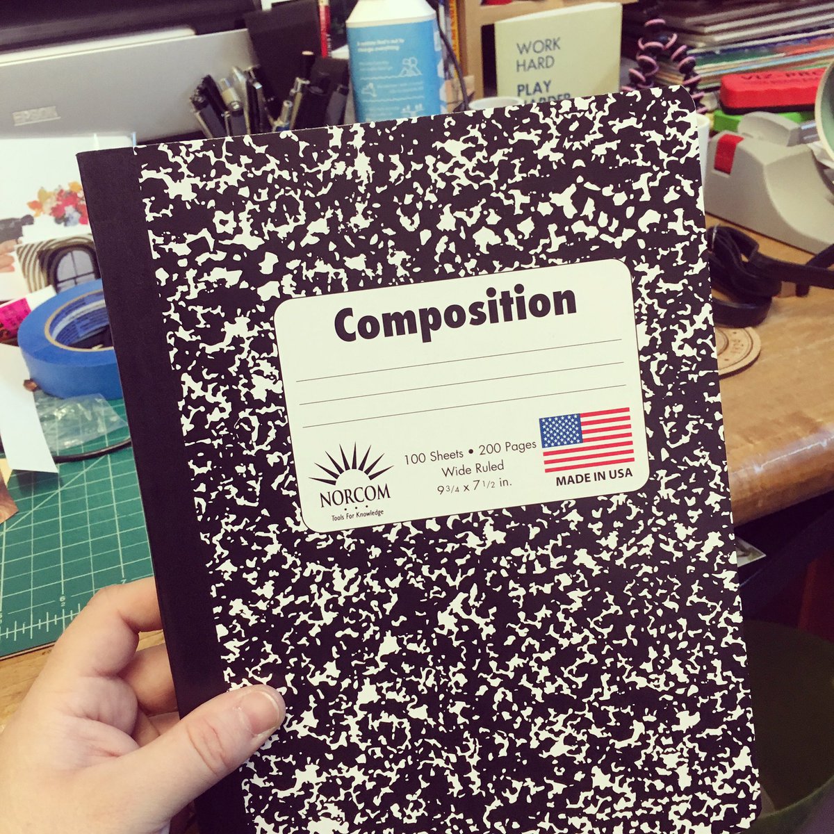 megancharland's tweet photo. I was compelled to buy a composition notebook tonight while grocery shopping. 🤣📓🖤 https://t.co/ooBbLf1Ynp #iloveofficesupplies #mccccstudio #compositionnotebook https://t.co/bBqhFZlle9
