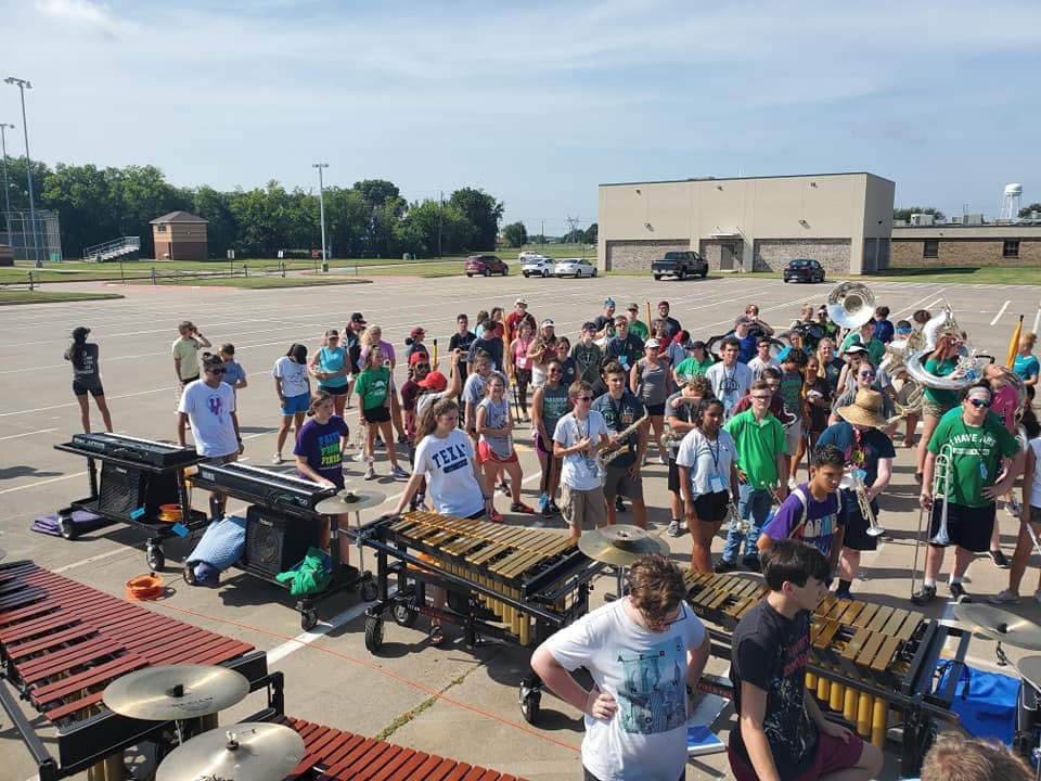 MabankBand's tweet photo. Superintendent @lee_joffre came out in the East Texas heat and watched our Panther Band! ☀️ ☀️ What a great way to start the year! Thanks for the support 😊🐾 https://t.co/k5FUunESA2