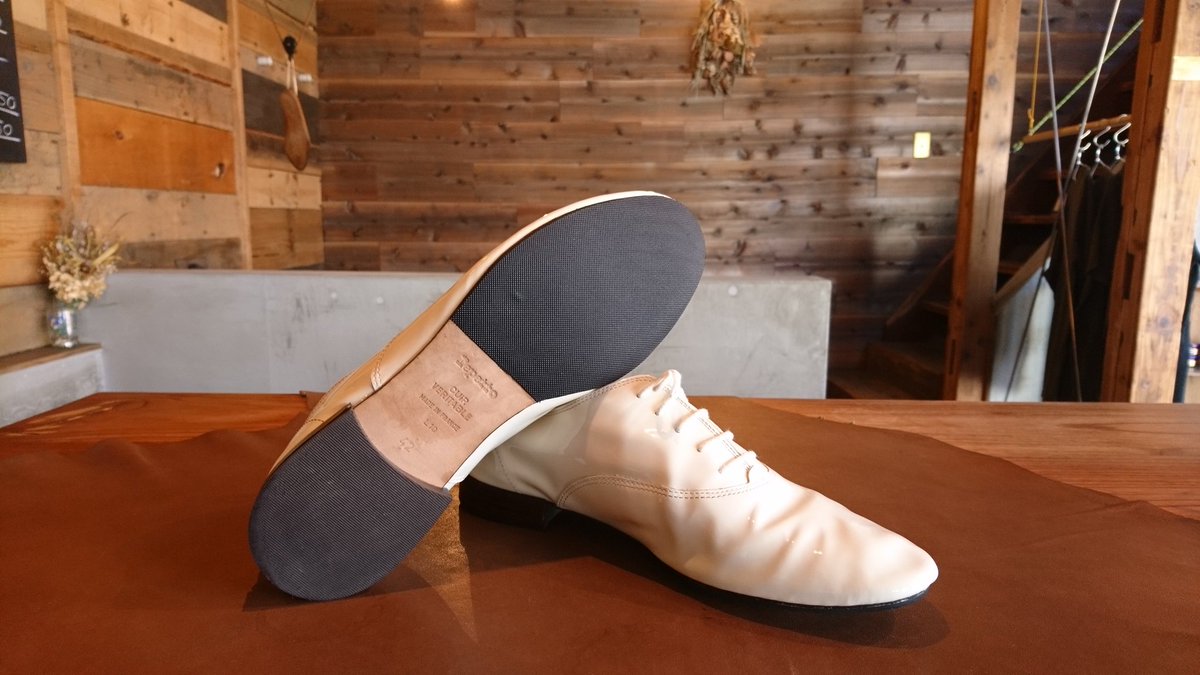カイゼル髭 Kado Shoe Repair Beer Stop レペットの紳士靴にハーフソール加工を致しました 20 税込 レペット Repetto 靴修理 シューリペア 靴磨き 靴 革靴 修理 新潟市 沼垂 沼垂テラス