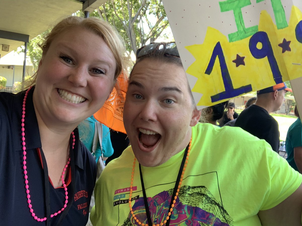 AlisonGuernsey's tweet photo. Team โParty like itโs 1999โ might have come in last, but spending time with #FSUSDPremierAdmin today was the BEST!!! Super excited to kick off the 2019/2020 school year! #proudprincipal #thosewhochugtogether #staytogether https://t.co/XEgm7vPHya
