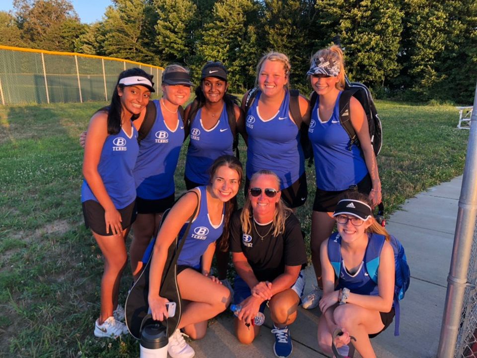 Your 2019 BHS JV A Girls Tennis Team with Coach Salzman!