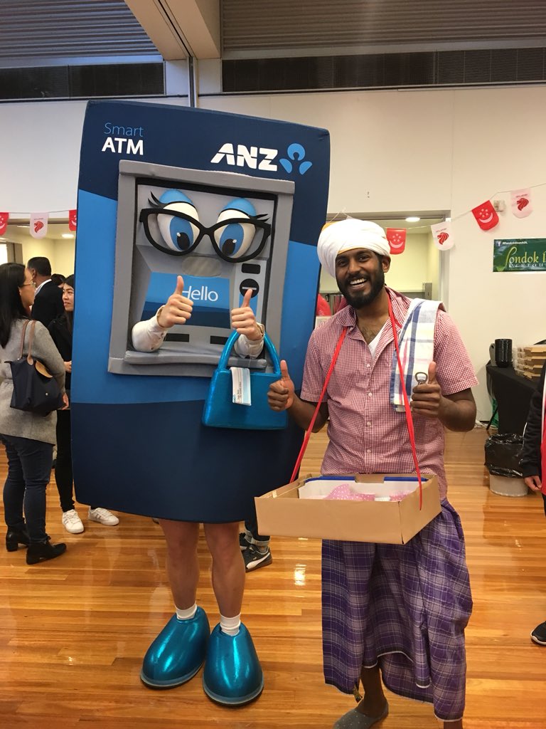 Having a ball at the Singapore Bazaar with Suzi the ATM! Please join us at the Thebarton community centre until 3pm today. <a href="/RemyBrouwer/">Remy Brouwer</a> <a href="/SiuShunLam1/">Siu Shun Lam</a> <a href="/SBSA_SA_Inc/">SBSA</a> @graceya60592731@tlaidolla <a href="/ANZ_AU/">ANZ Australia</a>