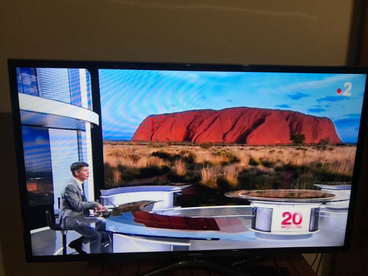 KatiaComposer's tweet photo. Fantastic coverage of #Uluru on French news, broadcast in Sydney this morning. Thank you @20hFrance2 @ThomasSotto + @SBS for showing the importance of the climb closure! One day my #FirstLightatUluru piece will be played alongside such special footage - a dream perhaps 🙏😊 https://t.co/6s5QqMKHDm