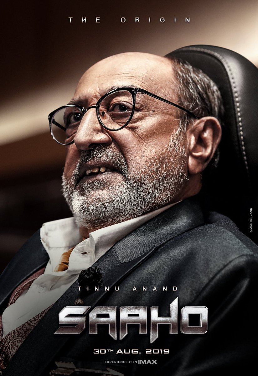 Every story has a beginning! Here comes our next character poster featuring #TinnuAnand as #PrithviRaj from #Saaho! 

#SaahoTrailer out at 5pm today!
#SaahoTrailerDay #30AugWithSaaho
