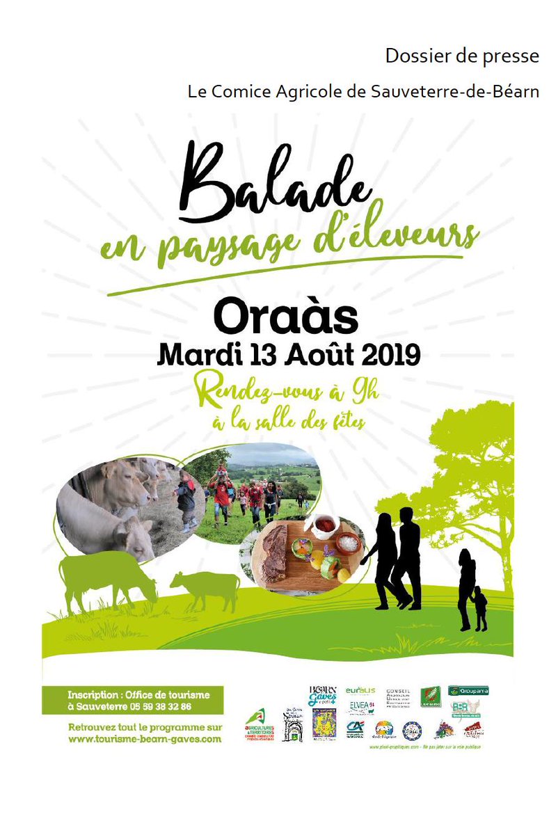 6ème Balade en paysage d'éleveurs le 13 août à Oràas visite guidée menée par les éleveurs du territoire fera le lien entre l'agriculture et le village d'Oraàs, afin d'éveiller nos sens autour du goût et des produits du territoire. pa.chambre-agriculture.fr/actualites/age…