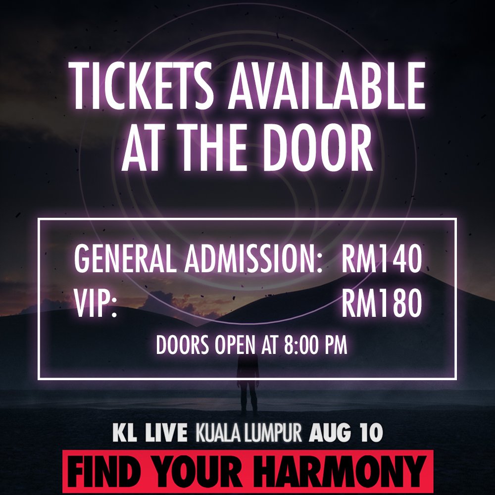 Today is the day - Find Your Harmony tonight with Andrew Rayel, Space Corps, Chukiess &amp; Whackboi and Boris Foong!

Tickets will be available for purchase at the door. Doors open at 8 pm, see you there!

#LiveYourMusic