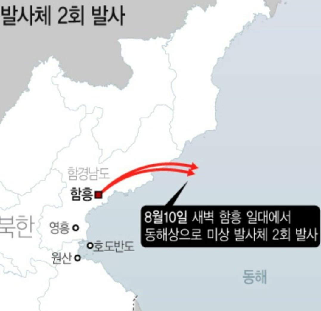 이틀이 멀다하고 계속되는 (8월 8일 새벽, 8월 10일 새벽) 이같은 #북한 전시위협 상황에서 일본과의 #지소미아 #GSOMIA #gsomia 까지 파기한다면, #문재인 당신은 #대한민국 이라는 국가의 존립을 위험하게하는 국가 #반역죄 를 짓게되는겁니다. #북한발사체 
news.v.daum.net/v/201908101003…