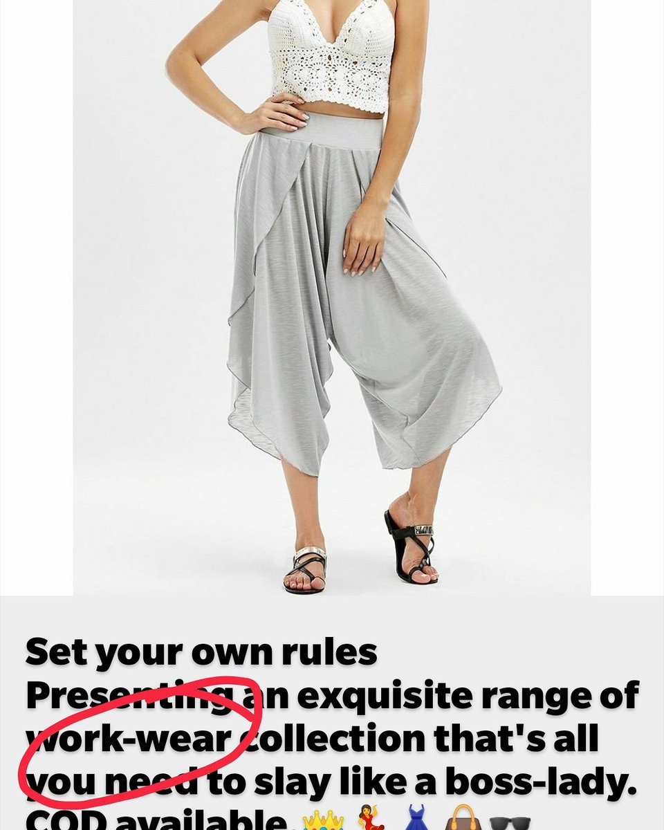 maybatra's tweet photo. "set your own rules" with #workwear like this. This was promoted on my insta for work wear. #promotionfail or #forreal https://t.co/bsjamrHjtU