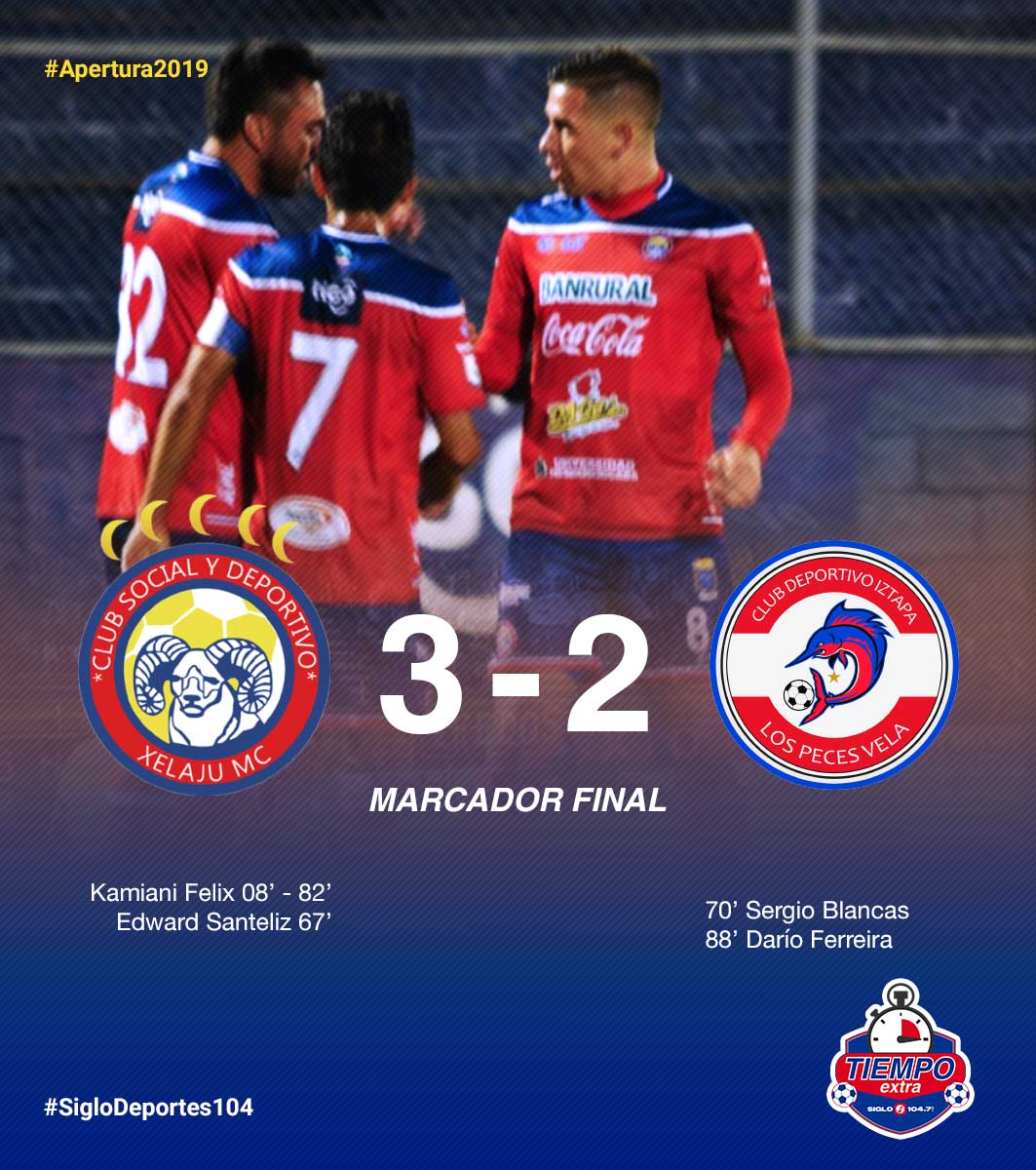 siglo104's tweet photo. Triunfo #SuperChivo y se quedan los 3 puntos en casa.

#Xelaju 3 - 2 #Iztapa

🙌 ¡Arriba el rebaño sagrado!

#SigloDeportes104 https://t.co/MFikjmDnuO