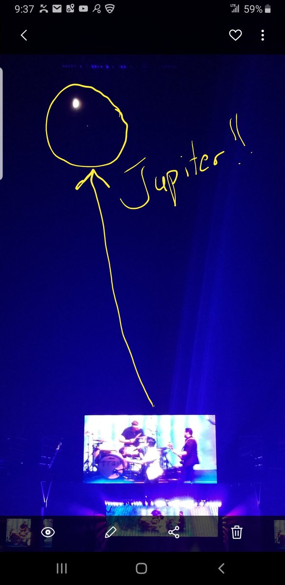 ideasbytony's tweet photo. @train great show by you and @googoodolls @MerriweatherPP Could not have asked for better weather.  Entire night moon and we'll call it Jupiter was overhead! #trainmpp https://t.co/XzopLw8hXL