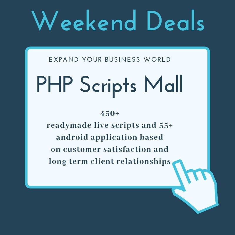 phpscriptsmall's tweet image. Make ever-more competitive industry in making your brand, build trust and on your niche market industry with our readymade php scripts. For more info visit #phpscriptsmall bit.ly/2YFHHHG
#phpscripts #readymadescripts #businessentrepreneurs #startups #sucessstartps