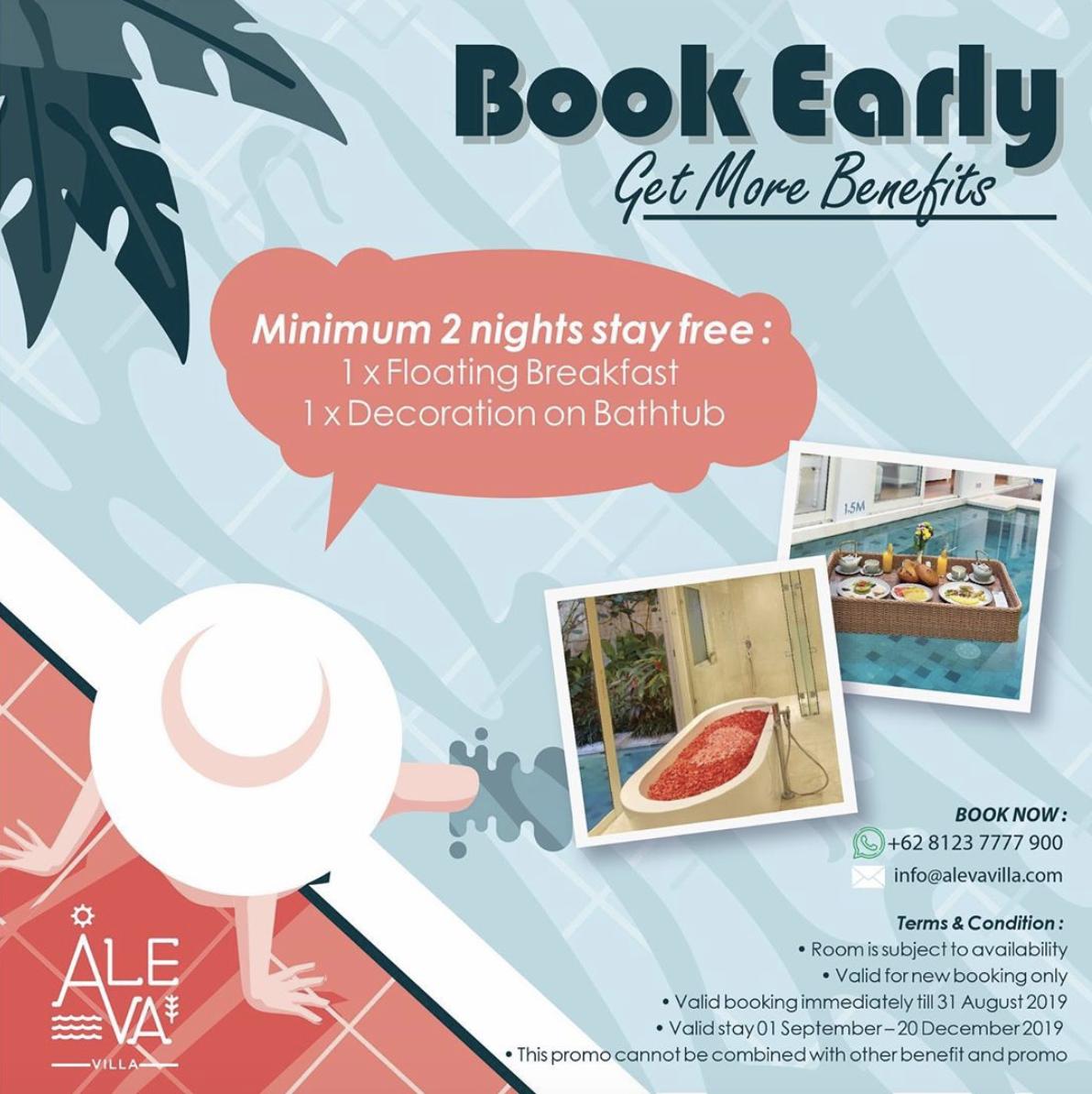 Limited promotion for your perfect holiday! only at Aleva Villa. #romanticvibes #honeymoonvilla #privatepoolvilla #amazinghoneymoon #holidayinbali #romanticsurprise #floatingbreakfast #bali #indonesia #visitindonesia #wonderfulindonesia