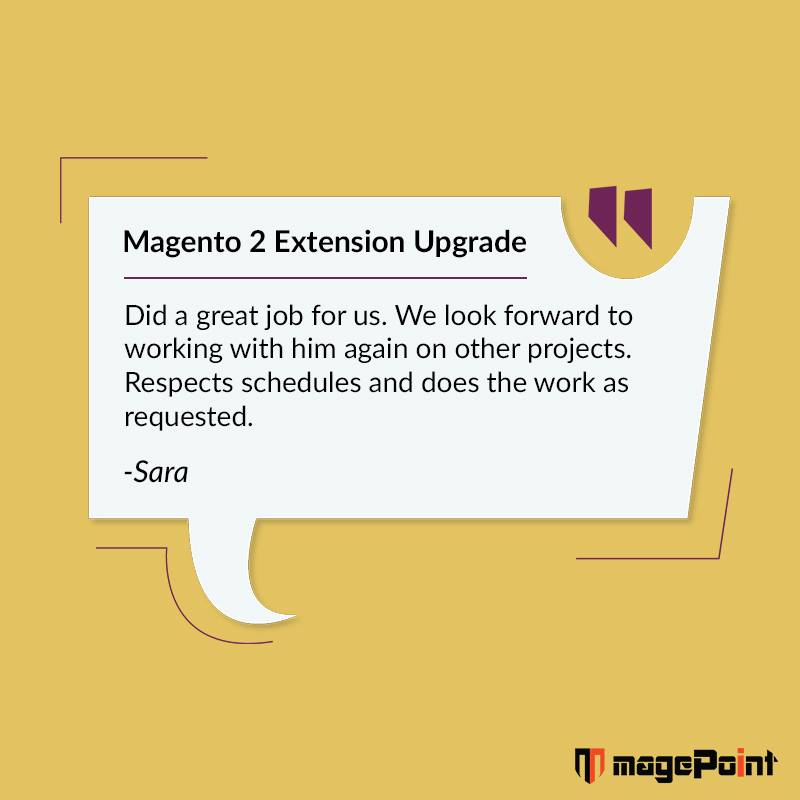 magepointcom's tweet image. Few words from our clients....
#magePoint #Magento2Upgrade #Magento2Extension #magentoDevelopers
magepoint.com/portfolio/