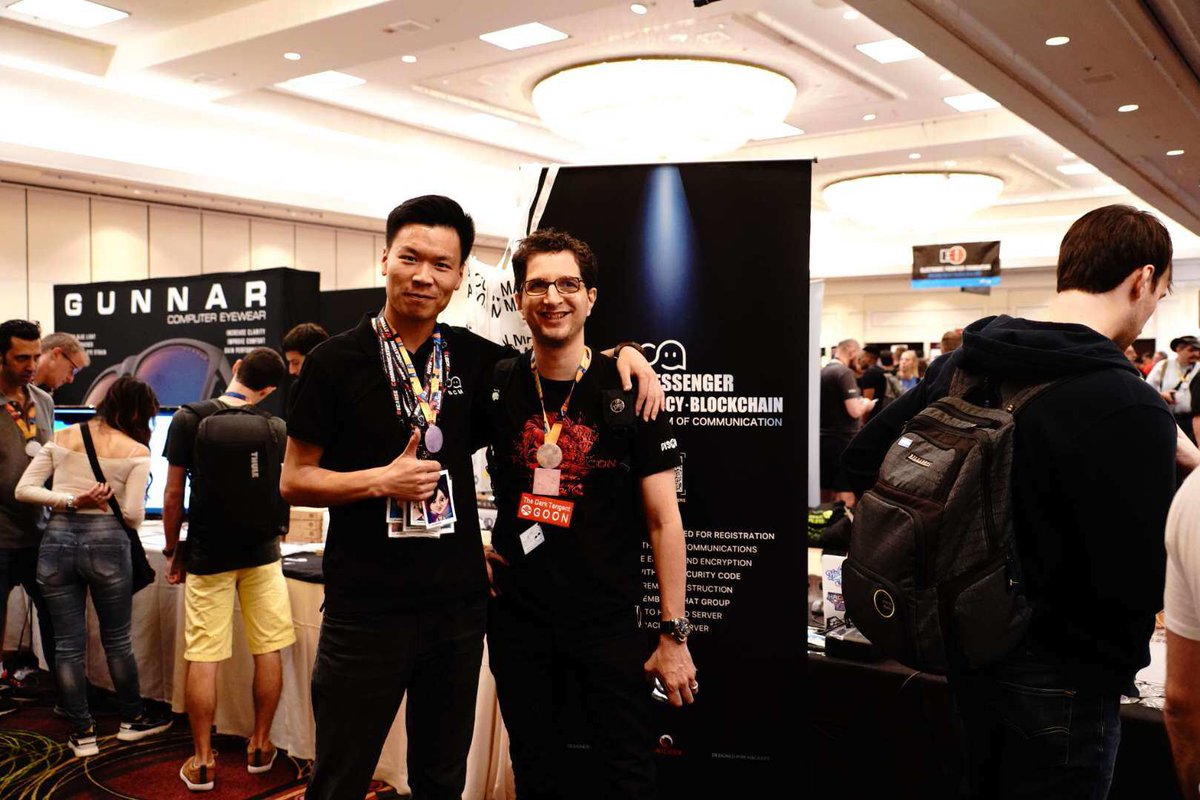 BCM_Social's tweet photo. We also met Dark Tangent on the first day of DEFCON.
You know man @thedarktangent , the DEFCON conference you founded has greatly promoted the progress of world cybersecurity!  @defcon 😎 https://t.co/OpdqWnRQwM