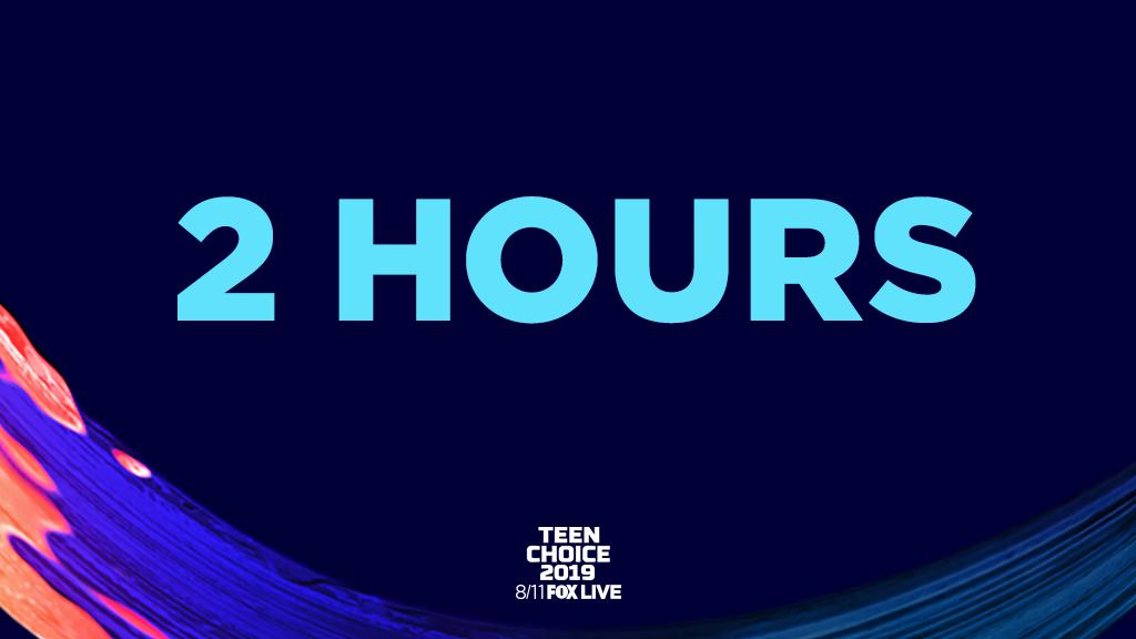 TeenChoiceFOX's tweet photo. 🗣 YOU AREN'T EVEN READY FOR #TEENCHOICE. 

The award show of the year kicks off in TWO hours! https://t.co/7GXNOIIH5r