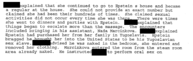 Nadia Marcinko was purchased from her parents in Yugoslavia to be his personal sex slave.