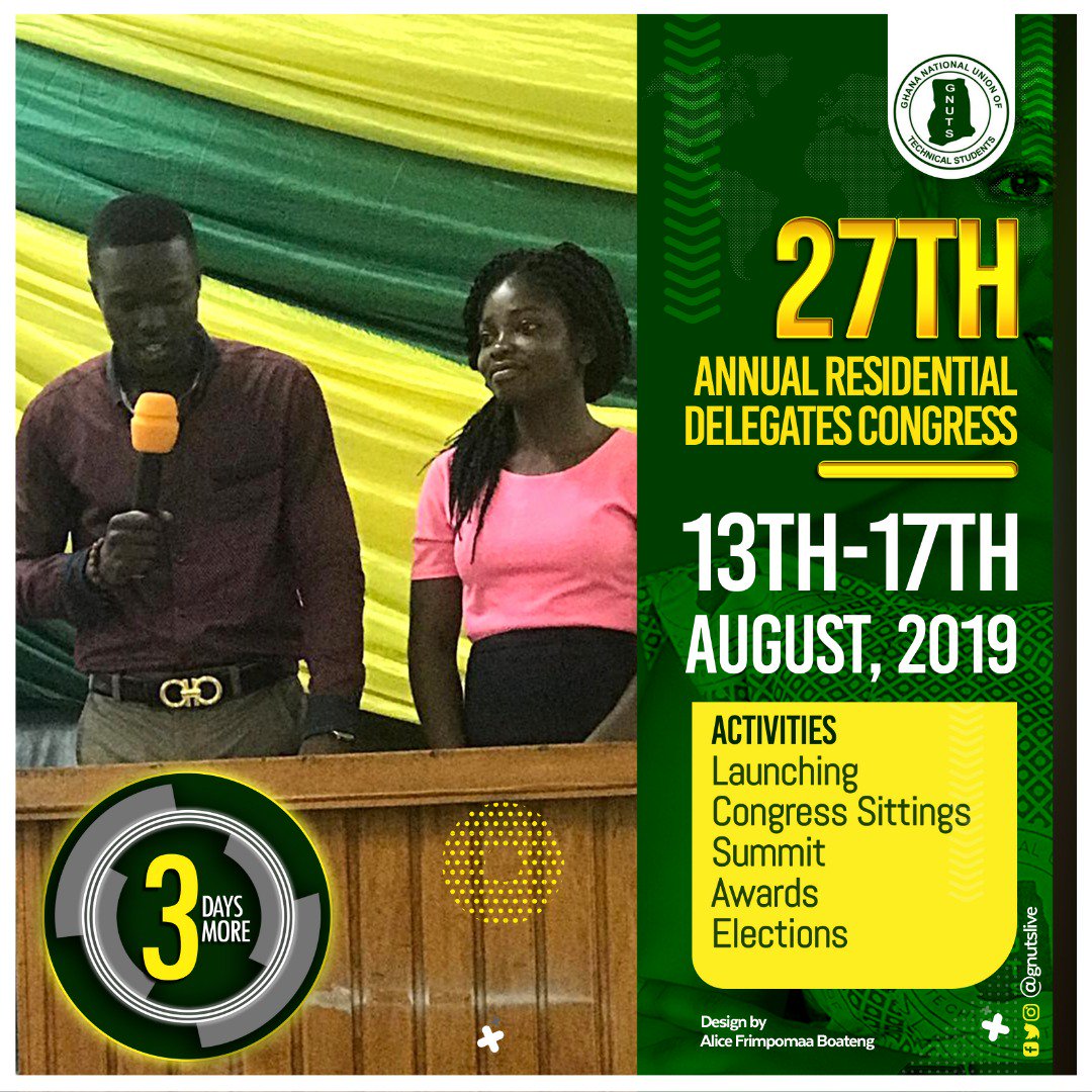 Hola! It's only three days more? 😳 Yep,😏 time and tide waits for no activity. Take to your heels, clean your boots and get it on.. 27th Annual Residential Delegate Congress it's gonna be lit <a href="/KsTU_Live/">Kumasi Technical Uni</a> <a href="/JOYNEWSONTV/">JoyNews</a> @ameyaw112