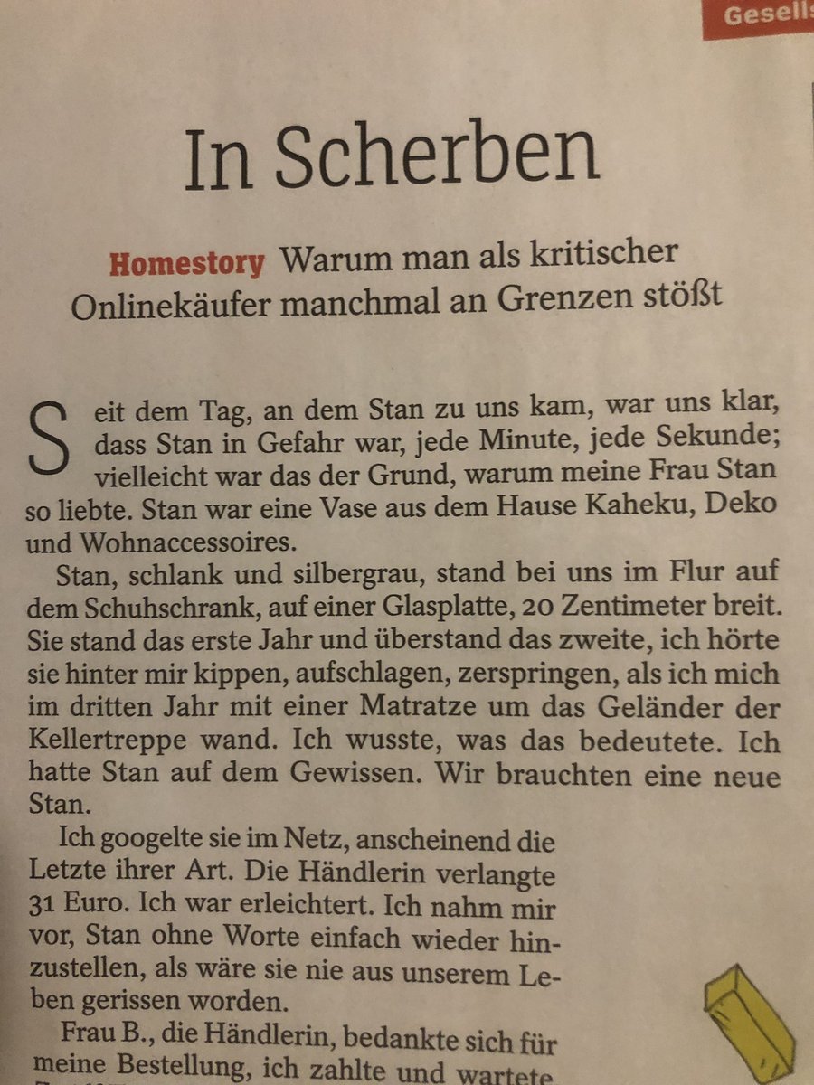 Super Story im Spiegel (eigentlich die beste, die ich seit Wochen gelesen habe, trotz nur 1 Seite)