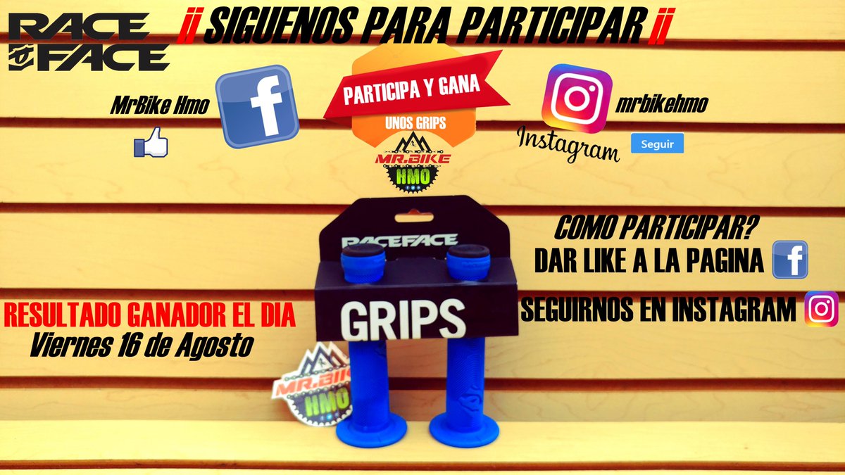 MrBikeHmo's tweet photo. Participa y Gana unos Puños de la Marca RaceFace

* Solo Dale like a nuestra fan pages "Mrbike hmo"
* Siguenos en Instagram "mrbikehmo"

¡¡Listo estas Participando¡¡ https://t.co/fN2kw0aZ16