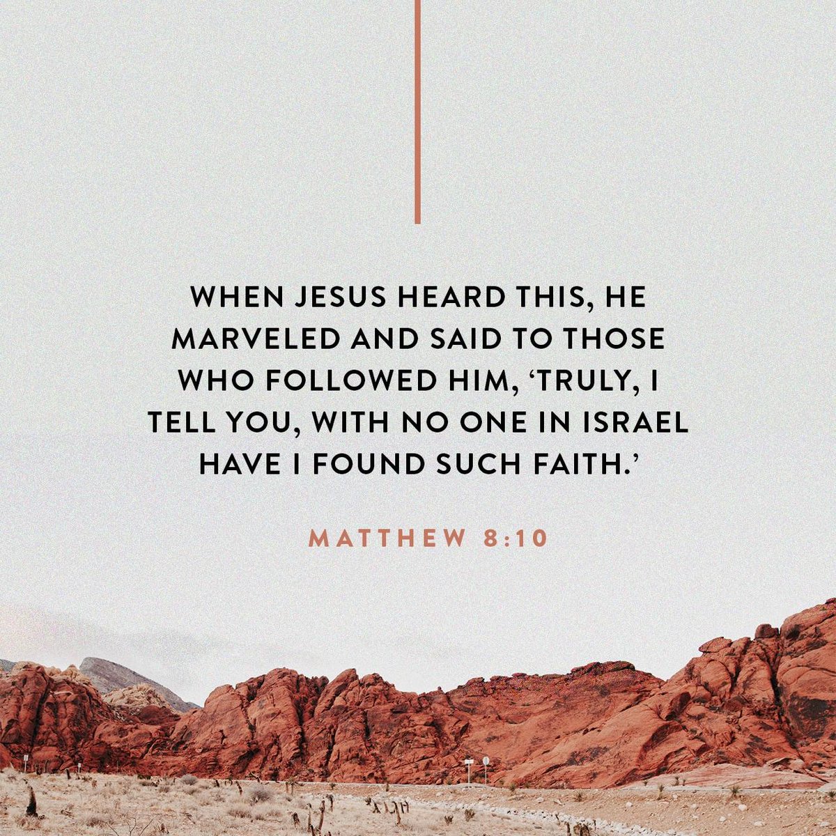 When Jesus heard this, he was amazed. Turning to those who were following him, he said, “I tell you the truth, I haven’t seen faith like this in all Israel!
Matthew 8:10 NLT
pos.li/2czbek