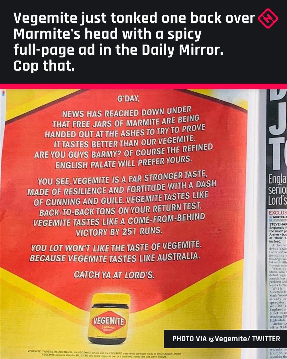 seanroyce1's tweet image. You gotta hand it to the Aussies. I think they enjoyed their Test win. Hope they haven’t oeaked too soon.... #ENGvAUS #TheAshes #Copthat #vegemite #marmite