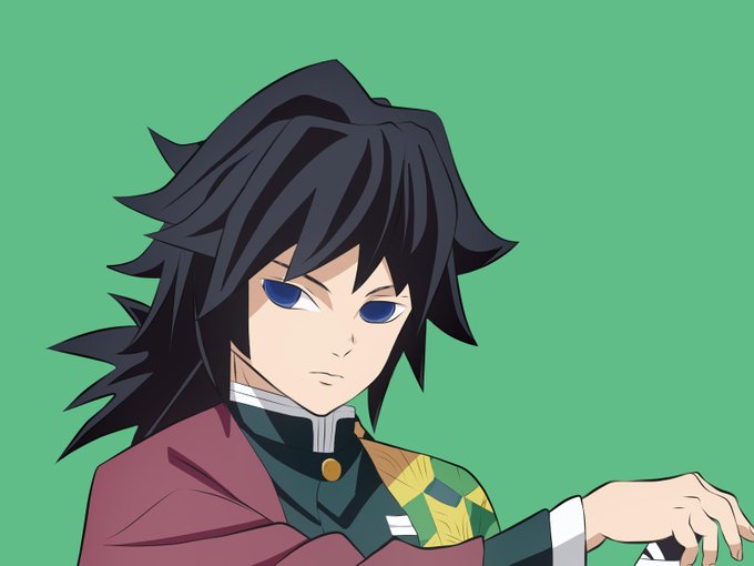 イラキンゴさんがTwitterに投稿した冨岡義勇(鬼滅の刃)のイラスト。