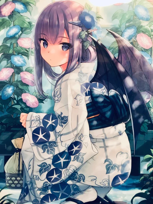 夏感いっぱいのクリアファイルです✨小悪魔さんは涼しげに、堕天使さんは華やかに仕上がっています☺️ 