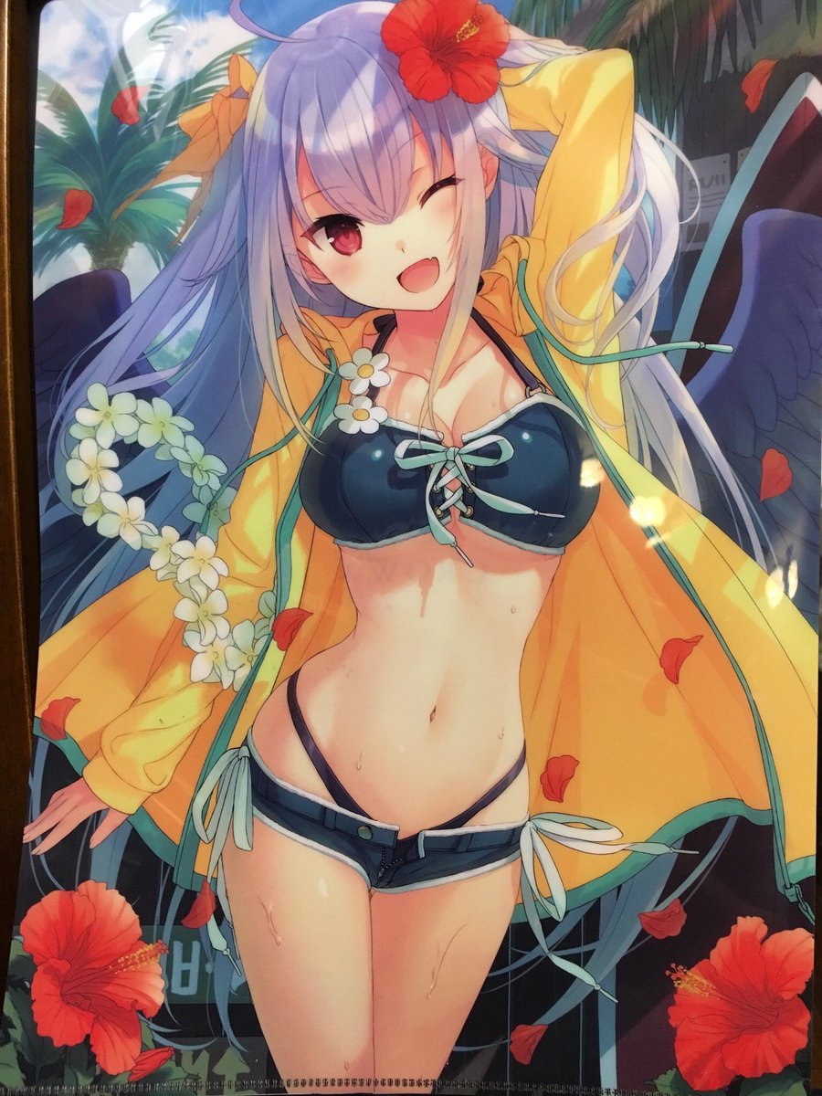 「夏感いっぱいのクリアファイルです✨小悪魔さんは涼しげに、堕天使さんは華やかに仕上」|八城惺架（シロ）のイラスト