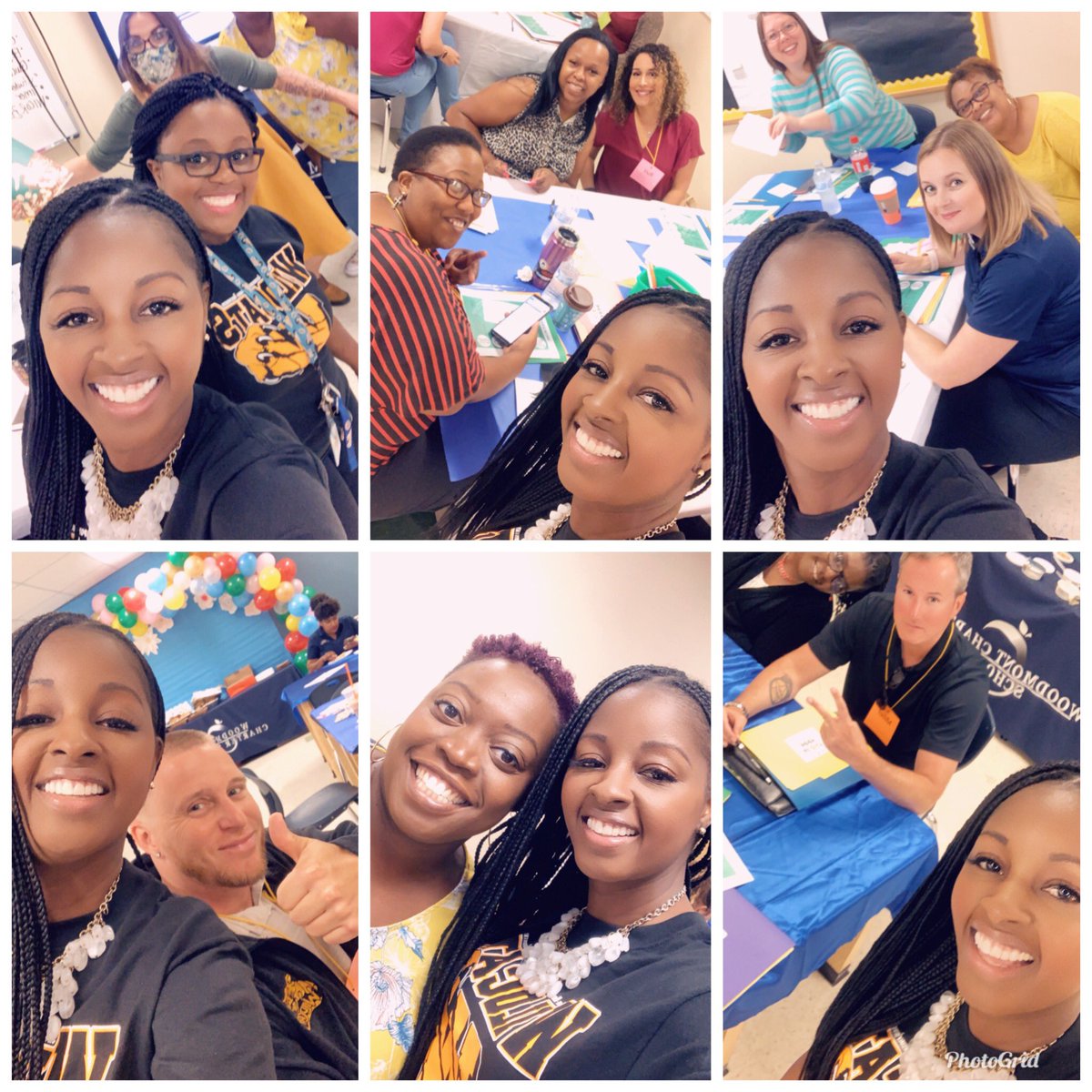 RL_Caldwell's tweet photo. The many faces you will see this year! Thank you Woodmont for accepting me and 👣 side by side with my vision! #aschooliswhataleaderdoes 💛🖤 #BuildingChampions 🏆#wearewoodmont 🐯 @WoodmontCharter @1LadyMSJ @KinderPoole https://t.co/fF23Jq2GrH