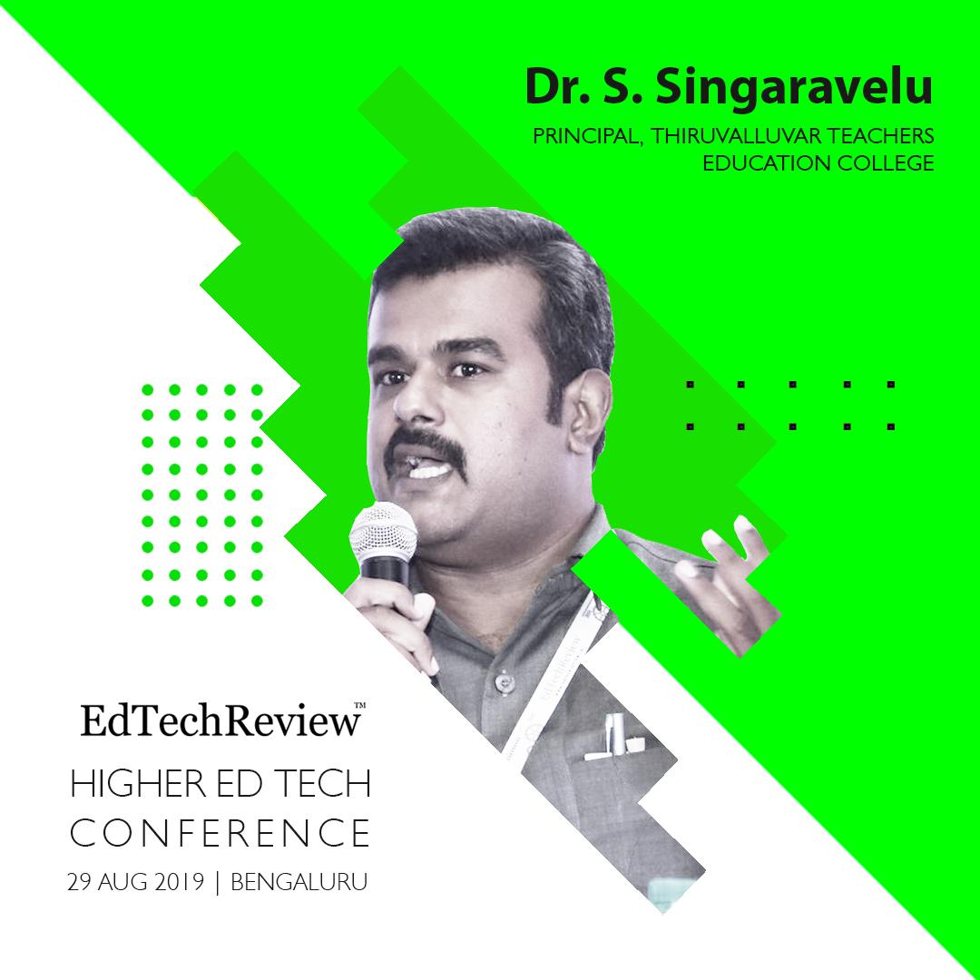 etr_in's tweet photo. Join us at @etr_in HETC 2019 @ Bengaluru 29 Aug as we welcome Dr. S. Singaravelu, PRINCIPAL, THIRUVALLUVAR TEACHERS EDUCATION COLLEGE. Make sure not to miss it! Register here: https://t.co/TFAWL9ORD8 #hetc19 #etr19 #edtech #edutech #education #elearning #edchat #21stedchat https://t.co/Ldnt6SrHig