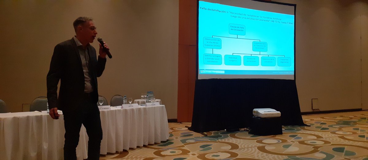 dsalvil's tweet photo. Roger Rodrigues La Moglie nos cuenta sobre los determinantes del retiro de la via aérea artificial en el @kinesio2019 
@clinica_basilea https://t.co/EpinWdalVK
